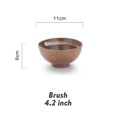 Elegant Japanese Ceramic Ramen and Soup Bowl Set