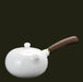 Elegant Suet Jade Porcelain Xishi Kungfu Tea Set with Side Handle Teapot