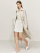 Chic Minimalism Women's Double Breasted Trench Coat with Adjustable Sashes for Office and Everyday Elegance