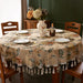 Elegant European Round Dining Table Cover for 1.8m to 2m Tables