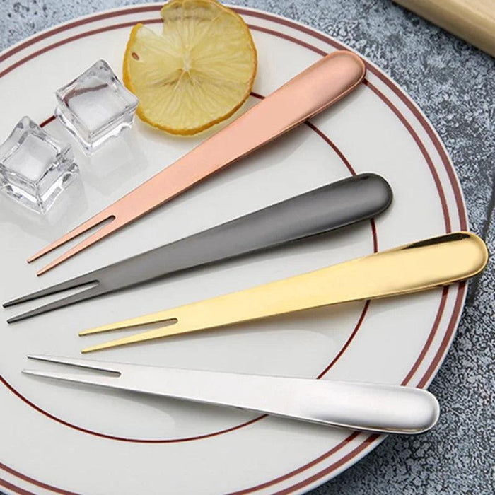 Elegant Stainless Steel Multi-Use Dessert and Fruit Forks - Japanese Style Cutlery for Dining