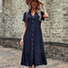 Timeless Hepburn-Style French Rayon Dress for the Refined Woman