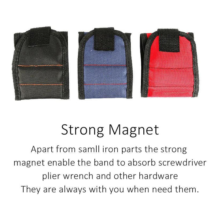 Magnetic Tool Organizer Set with Wristband and Storage Bag for DIY and Electrical Work