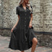 Elegant Hepburn-Inspired French Rayon Dress for the Sophisticated Woman