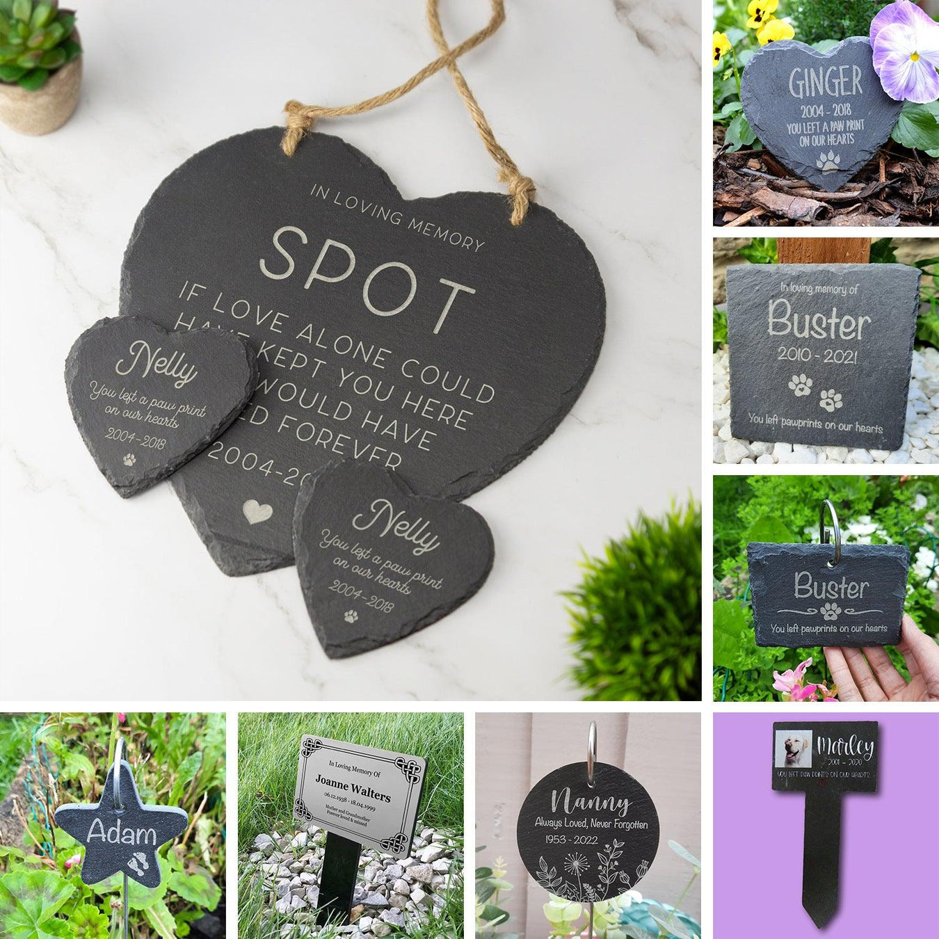 Customizable Stainless Steel Garden Memory Plaque - Stylish Outdoor Commemoration Piece