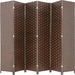 Elegant 6-Panel Wooden Folding Screen - Versatile Room Partition