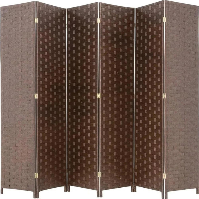 Elegant 6-Panel Wooden Folding Screen - Versatile Room Partition