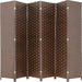 Elegant 6-Panel Wooden Folding Screen - Versatile Room Partition