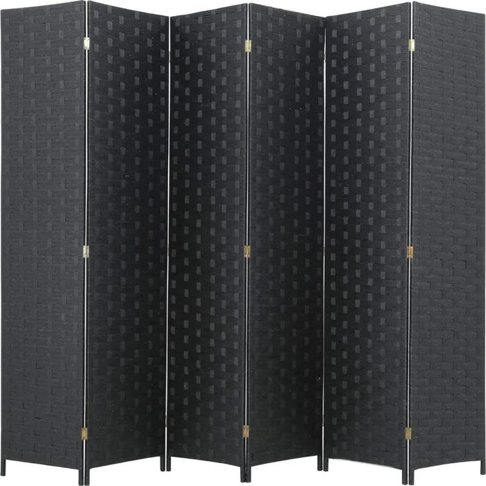 Elegant 6-Panel Wooden Folding Screen - Versatile Room Partition