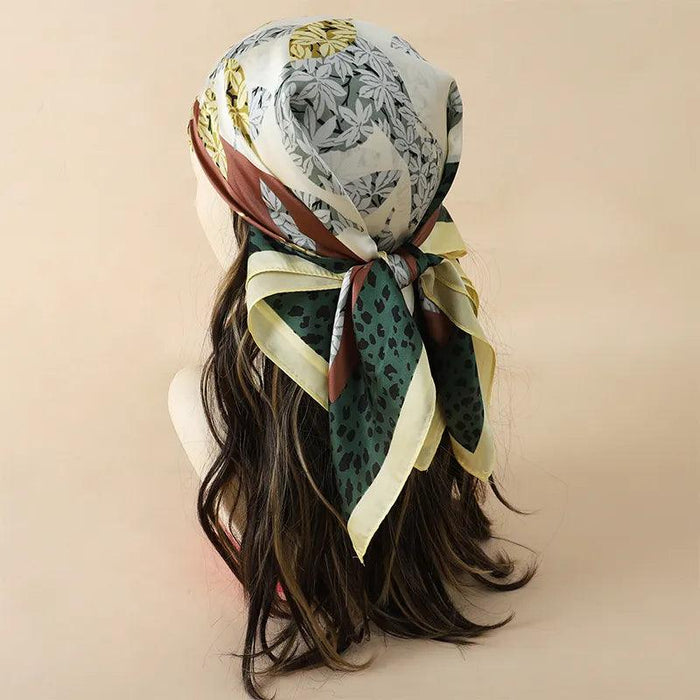 Chic Toddler Elegance: Luxurious 70x70cm Silk Scarf for Ages 6 Months to 4 Years