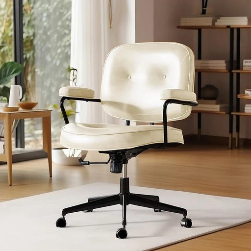 Vintage-Inspired Ergonomic Swivel Chair - Elevate Comfort and Aesthetics in Your Home Office