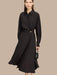 Chic A-Line Long-Sleeve Midi Dress for Women - Essential Autumn Office Wear