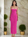 Elegant Backless Patchwork Bodycon Maxi Dress for Women