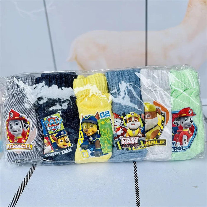 6-Pack Kids Cotton Underwear with Favorite Cartoon Characters - Spiderman, Mickey Mouse, Elsa, and Cars Designs