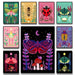 Enchanting Insect Canvas Art: Vibrant Moth and Golden Beetle Decor for a Playful Home