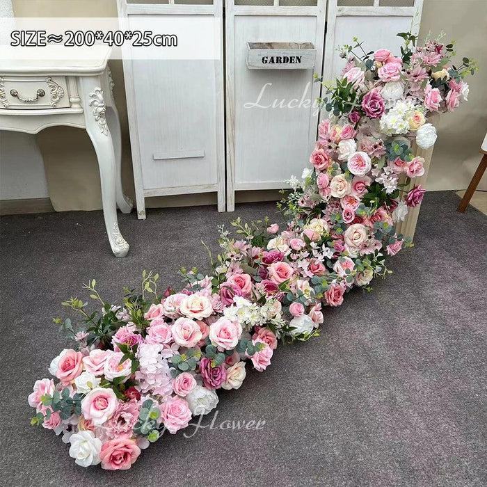 Luxury 2m Floral Table Runner for Weddings - Stunning Artificial Flower Decor and Arch Arrangement