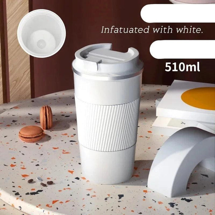 510ml Eco-Friendly Ceramic Travel Mug with Leakproof Lid and Insulation