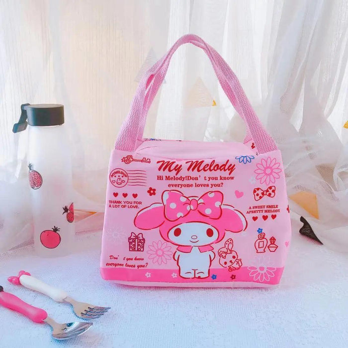 Sanrio Character Cozy Lunch Bag - Cute Insulated Tote Featuring Keroppi, My Melody & Badtz Maru for School and Office