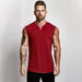 Men's V Neck Cotton Muscle Tank Top - Sleeveless Gym Wear for Bodybuilding and Fitness