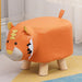 Charming Cartoon Animal Wooden Stool for Kids - Fun and Portable Shoe Changing Seat