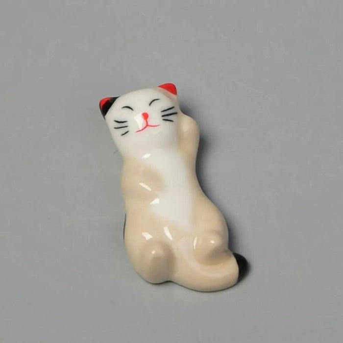 Playful Cat Cutlery and Chopstick Holder for a Whimsical Kitchen