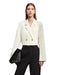 Sophisticated Spring Short Blazer with Structured Shoulder Pads - Chic Professional Outerwear