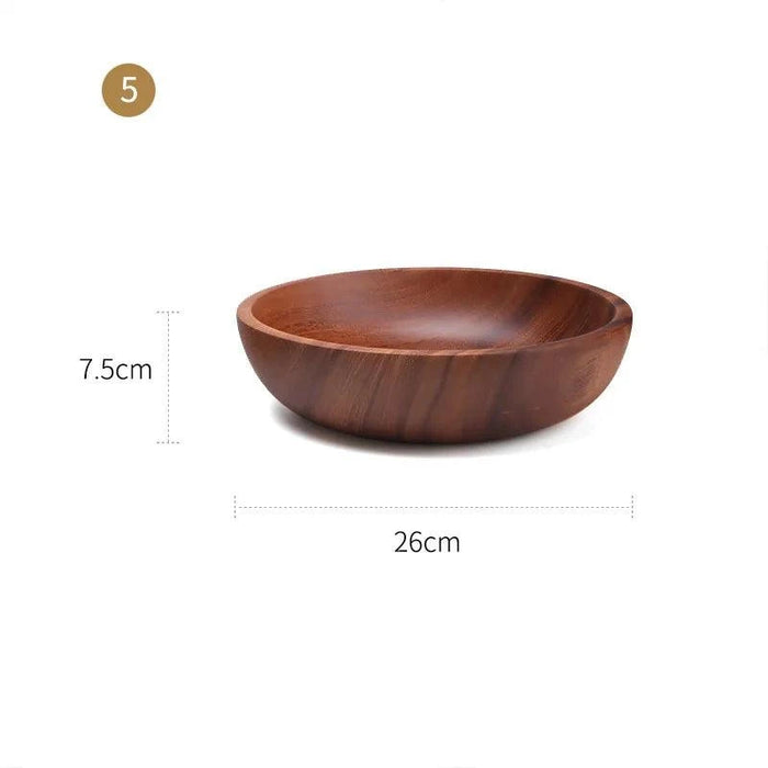 Acacia Wood Bowl Collection – Stylish Serving Solutions for Salads, Soups, and Fruits