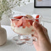 Elegant Floral Glass Dessert Bowl