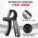 Adjustable Hand Grip Strengthener with Smart Counting Feature - 11-132 lbs Resistance