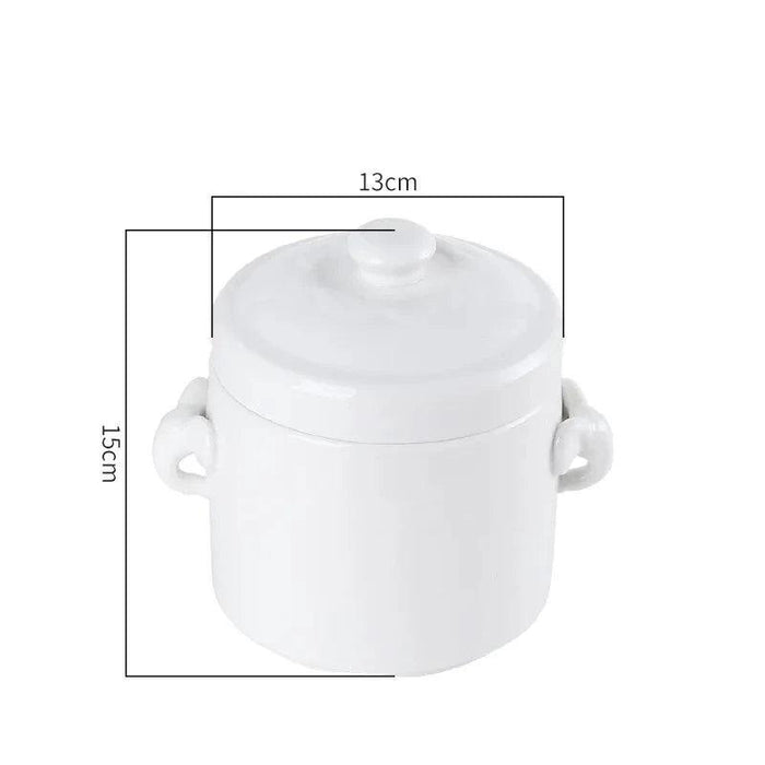 Flavor-Enhancing Dual Lid Ceramic Stew Pot with Mess-Free Interior