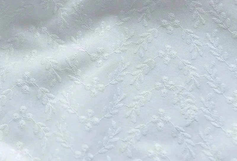 Elegant 100% Cotton White Lace Material