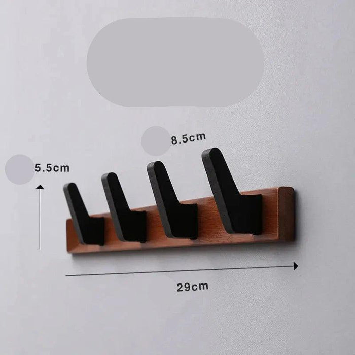 Stylish Solid Wood Wall-Mounted Coat Rack for Chic Home Organization