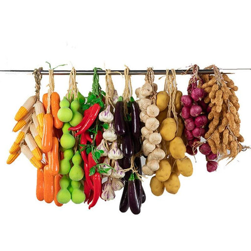 Realistic Hanging Foam Fruit and Seafood Décor for Home and Event Enhancement