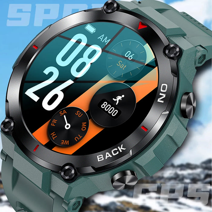 Waterproof GPS Smartwatch with Tracking for Men - Long Battery Life