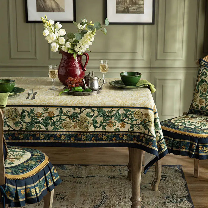 Elegant Vintage-Inspired Waterproof Tablecloth for Stylish Dining Experiences