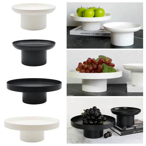Elegant Nordic Style Round ABS Storage Tray for Desserts and Decor