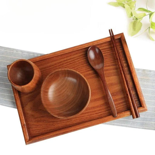 Japanese Wooden Tableware Set