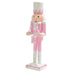 30cm Regal Pink Walnut Nutcracker - Charming Holiday Decoration & Gift for Young Girls