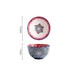 Hand-Painted Bohemian Ceramic Bowl with Chopstick Slots - Ideal for Noodles, Rice, and Salads