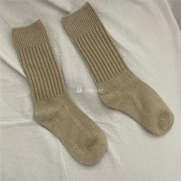 Luxurious Women's Wool Cashmere Thermal Crew Socks for Ultimate Comfort