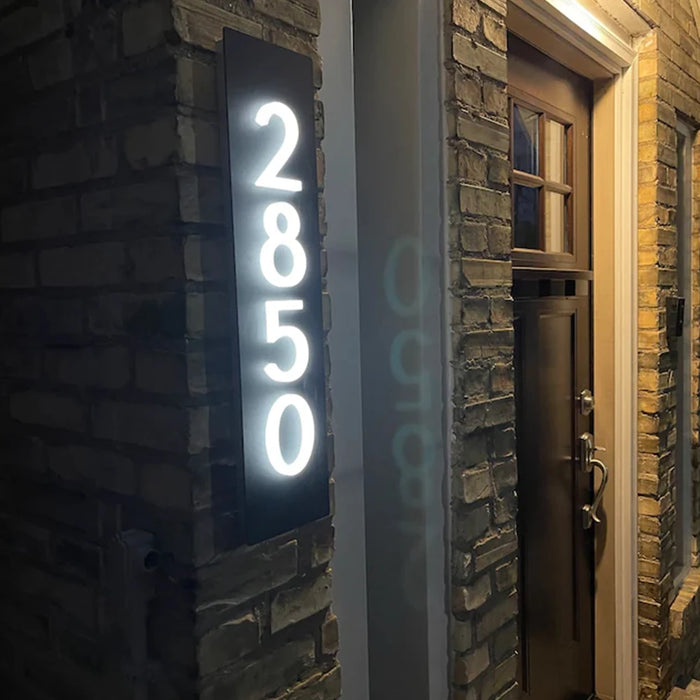 Personalized LED Address Sign with Illuminated House Number