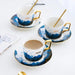 European Elegance Ceramic Coffee and Tea Set with Gold Accents - 4-Piece Collection in Stylish Gift Packaging