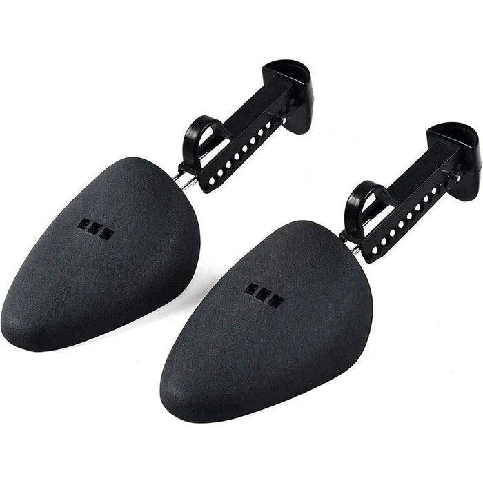 10 Pair Premium Adjustable Plastic Shoe Stretcher and Tree Set - Classic Black