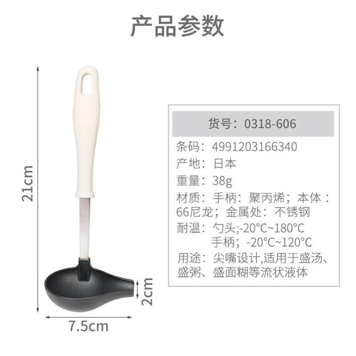 Extended Handle Ladle with Precision Pouring Spout for High-Temperature Cooking