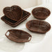 Elegant Imitation Rattan Serving Tray for Upscale Snacking and Tea Presentation