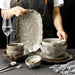 Artisan Hammered Ceramic Dish Set for Sophisticated Dining