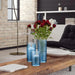 Chic Set of 12 Blue Glass Cylinder Vases for Elegant Home Decoration and Versatile Use