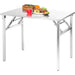 Compact Stainless Steel Folding Table - 36"x24" with Adjustable Height for Effortless Transport and Storage