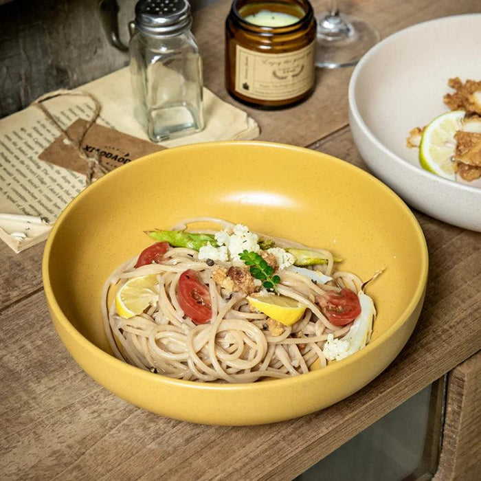 Elegant 8-Inch Porcelain Dinner Plate for Gourmet Steak, Soup, and Salad - Dishwasher and Microwave Safe for Upscale Dining