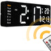 Large LED Digital Wall Clock with Calendar, Dual Alarms, and Temperature Display for Bedroom and Living Room
